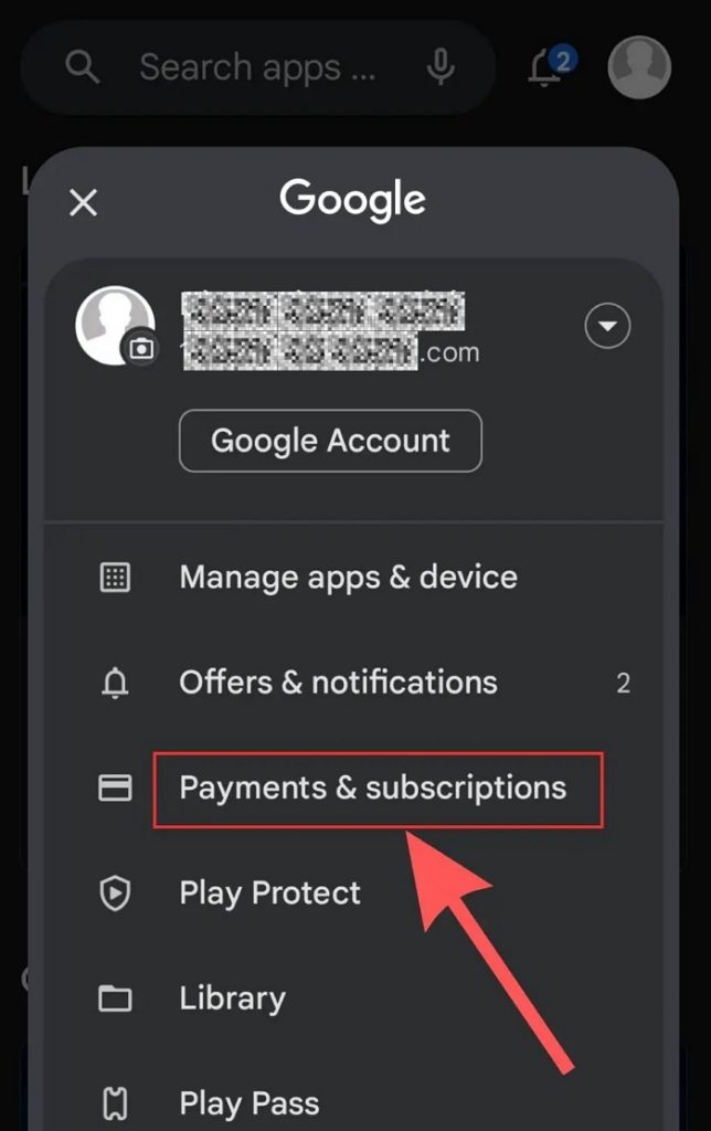 Payments Subscriptions Option Google Play