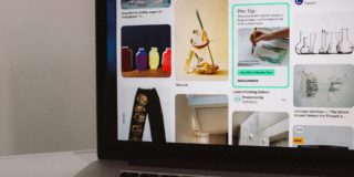 Pinterest running on a laptop