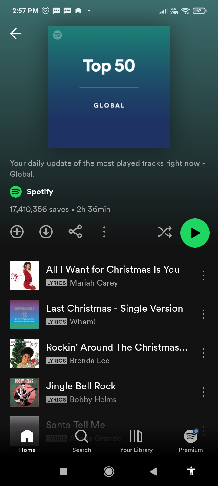 Share icon on Spotify app