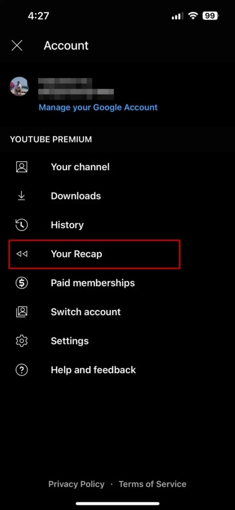 YouTube Music Settings