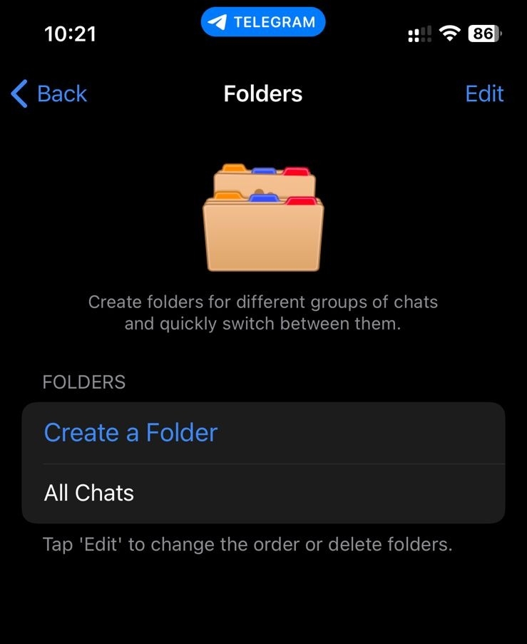 Create A Folder Telegram Hide Chats