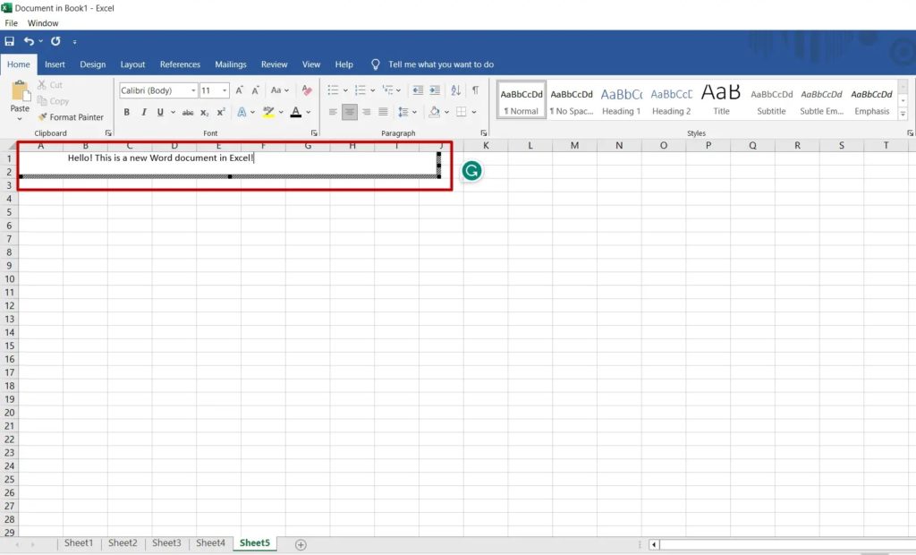 Excel Create New Result