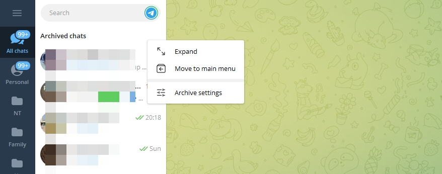 Move to Main Menu Archive Telegram