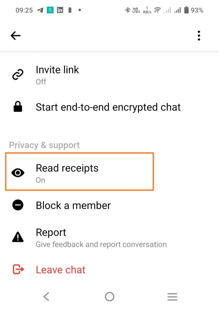Read receipts Chat Group Messenger