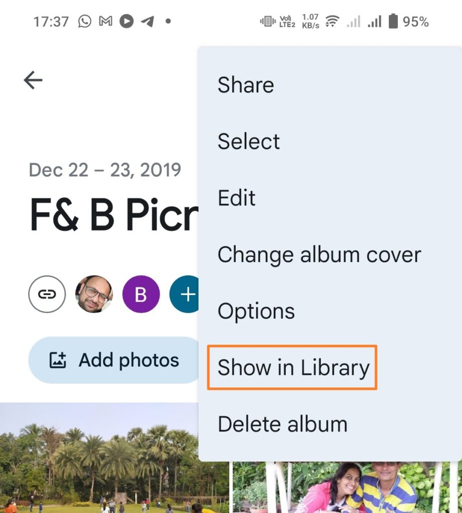 Show In Library Google Photos