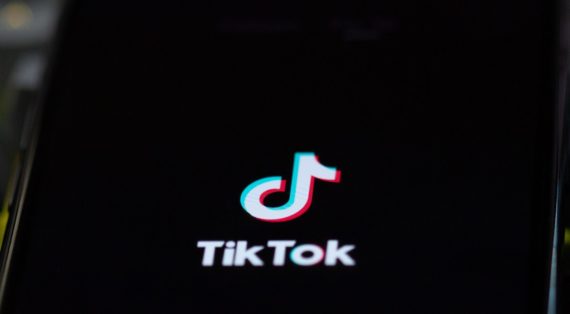 TikTok logo on phone