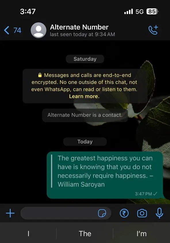 Whatsapp Formatting Quote Outcome