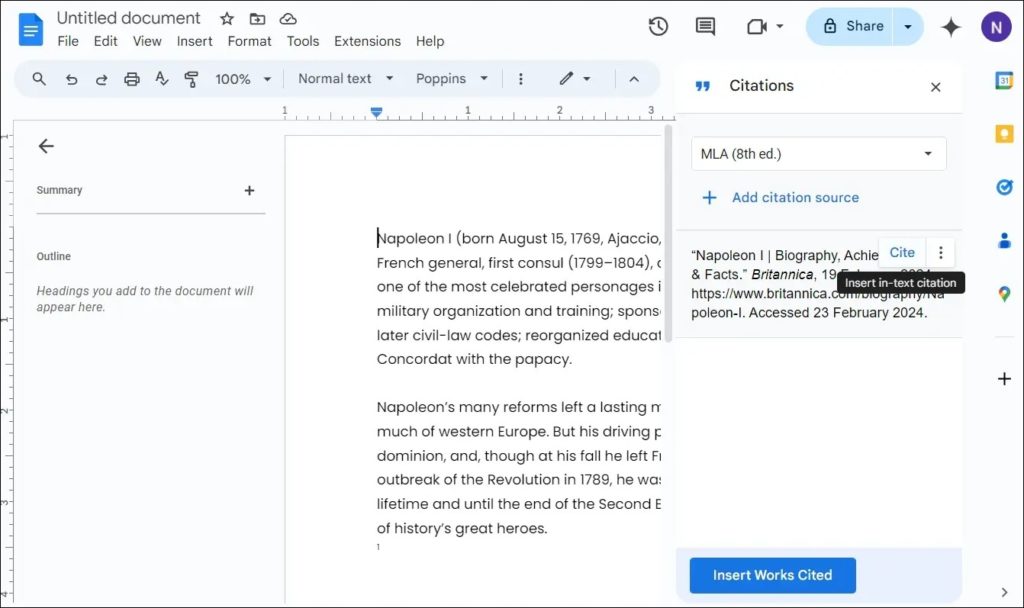 Cite Source In Google Docs