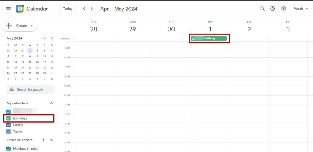 Google Calendar Web Enable Birthday