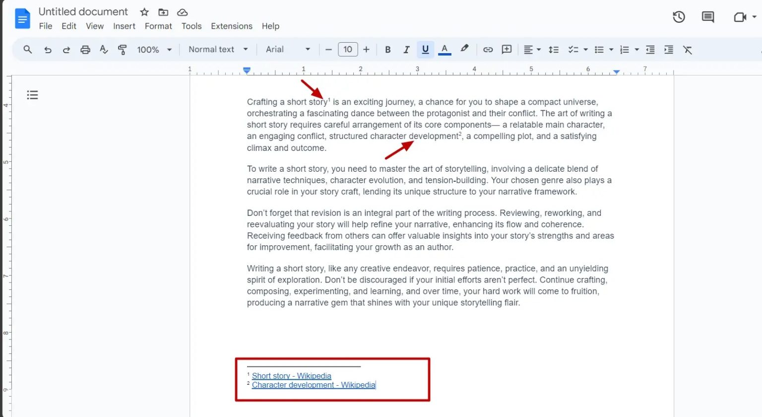 Google docs how to add footnotes tech junkie