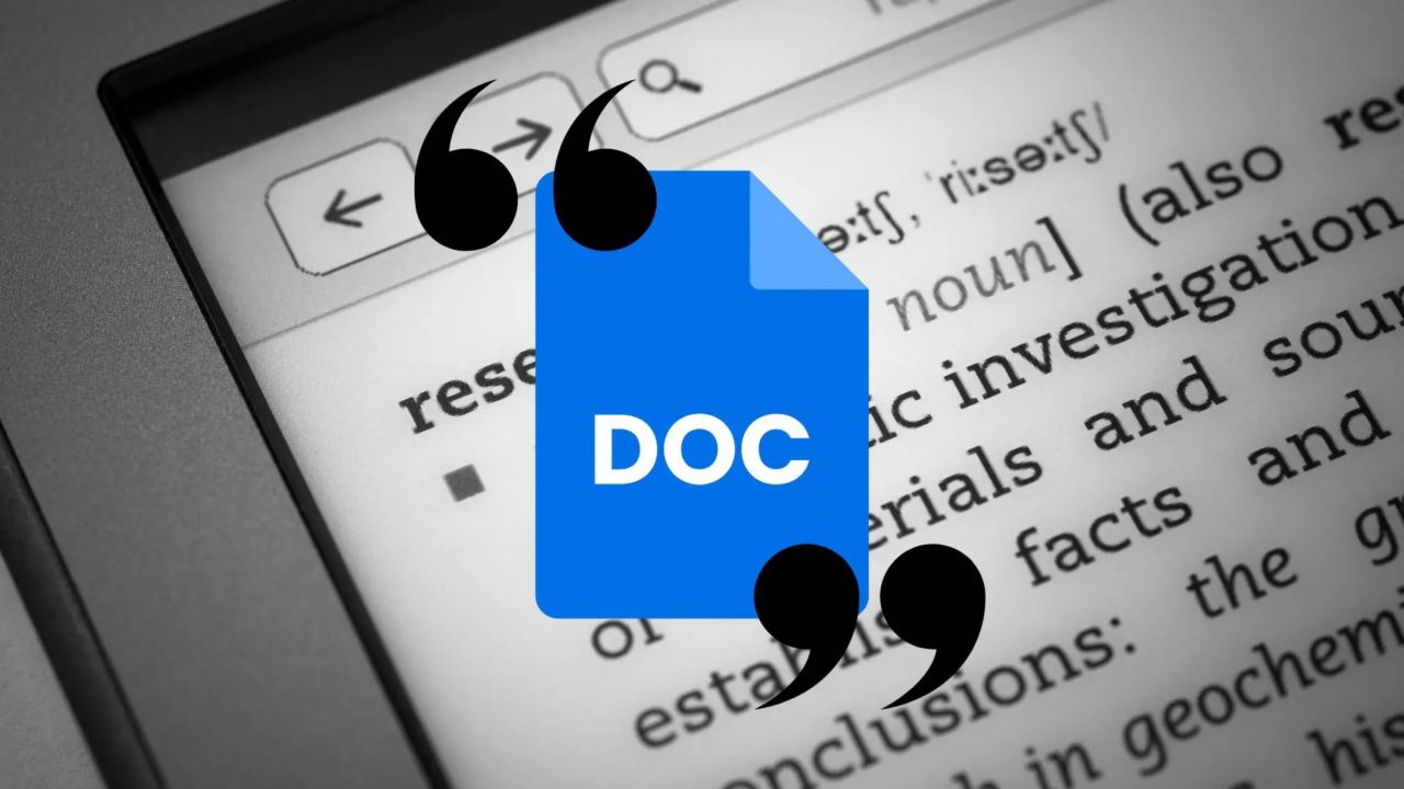 Google Docs: How to Add Citations