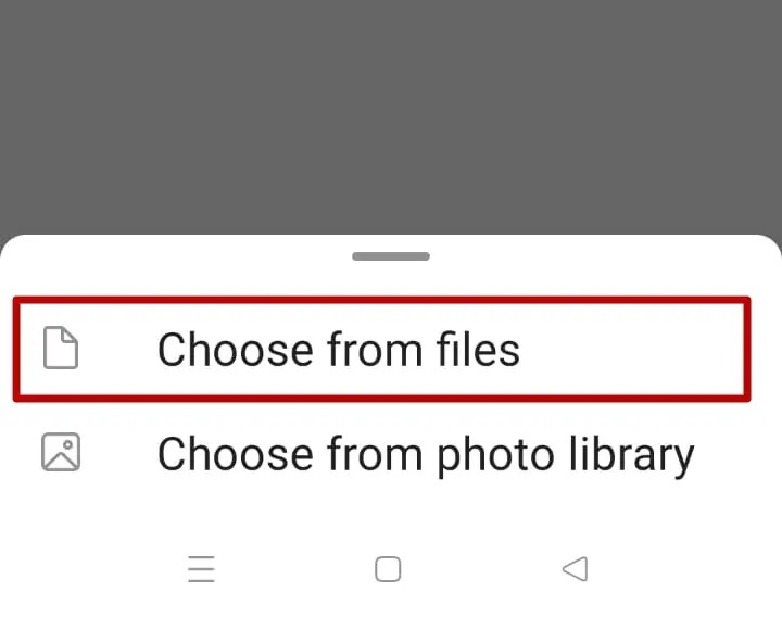 Outlook Android Choose Files