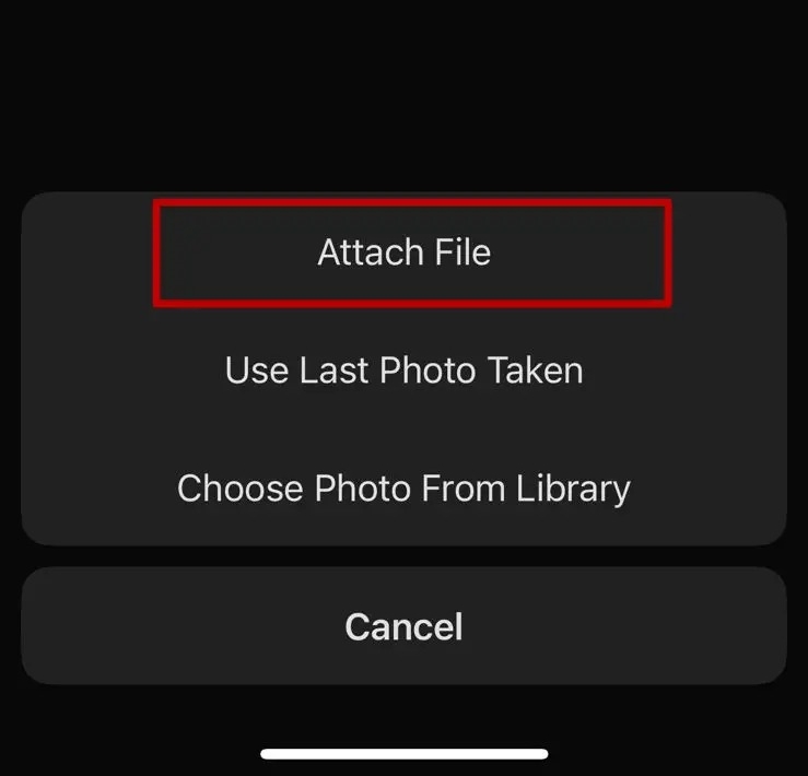 Outlook iOS Attach File