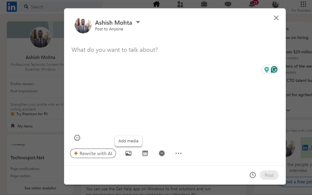 Uppload PDF As a LinkedIn Post