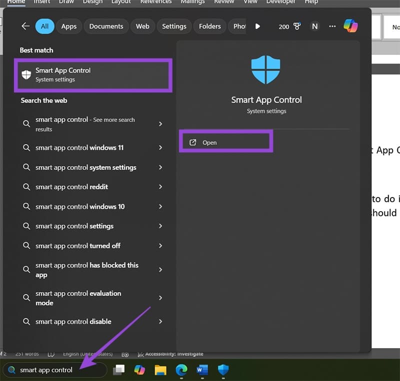 Steps to Disable Smart App Control (Windows 11) 2