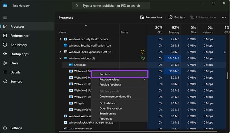 Not Working Windows 11 Widgets 7