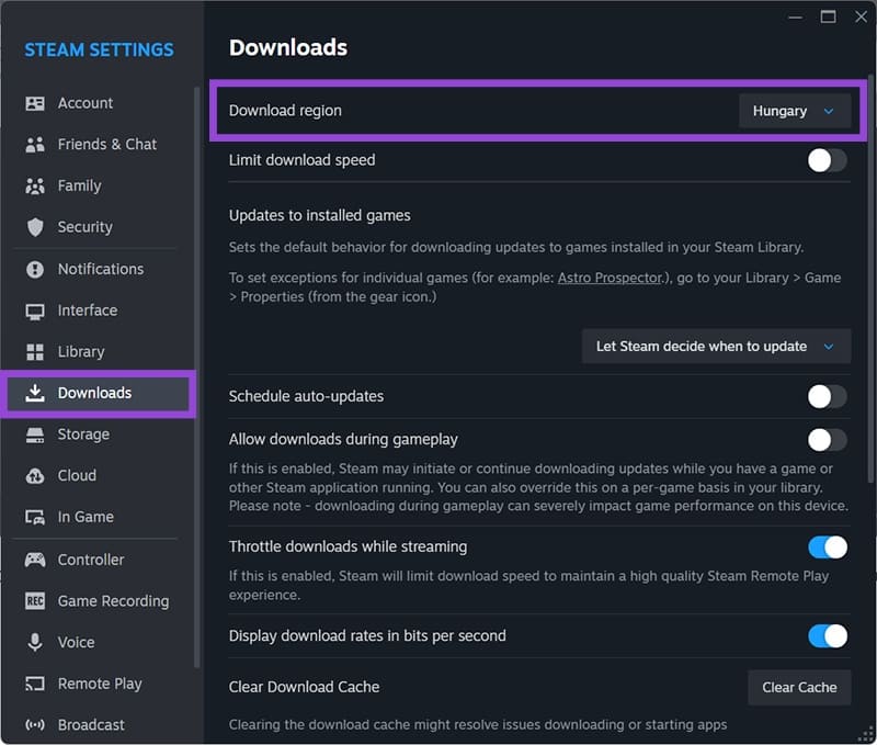 Steam Download Stuck on 0 Bytes 4