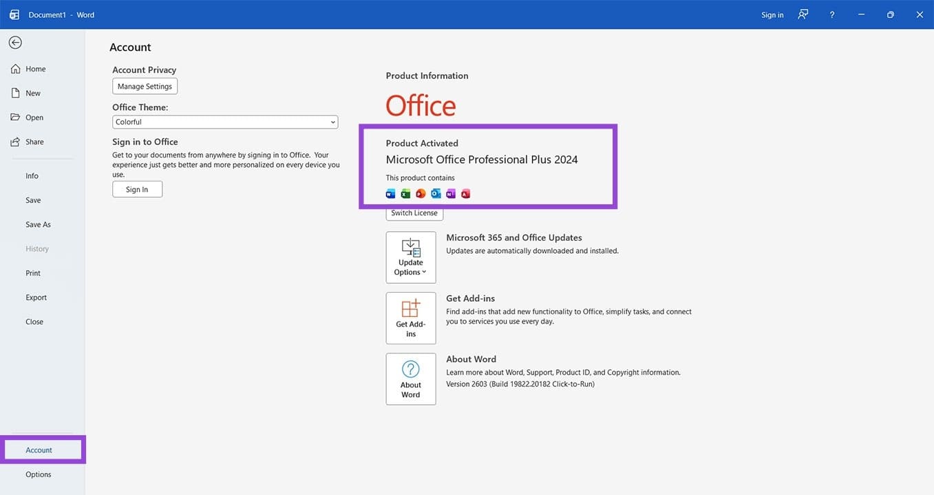 Methods to Check Microsoft Office License 4