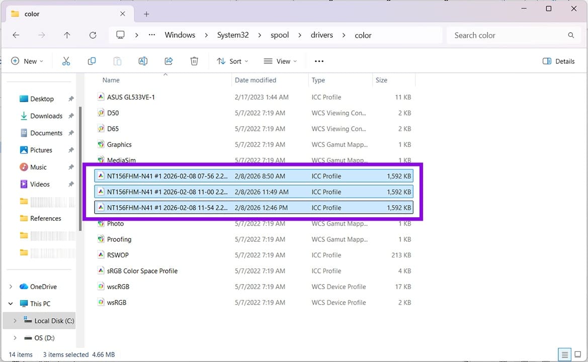 How to Export or Backup a Color Profile (Windows 11) 5