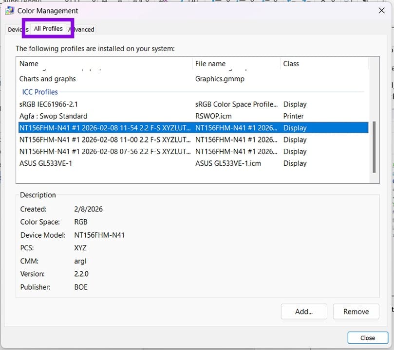 How to Export or Backup a Color Profile (Windows 11) 7