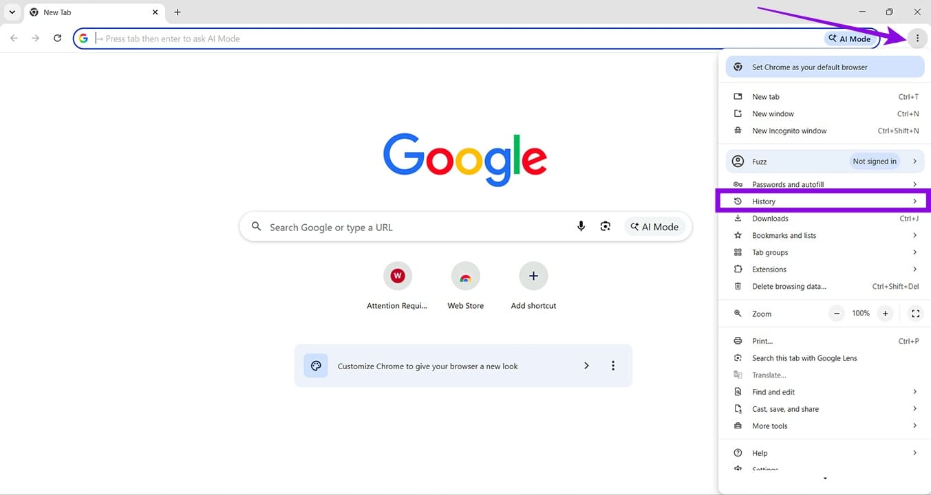 Different Ways to View Your Browser History 1