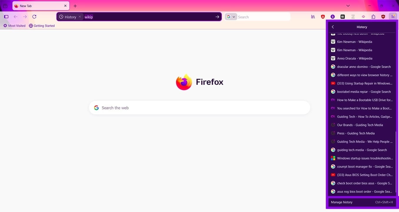 Different Ways to View Your Browser History 5