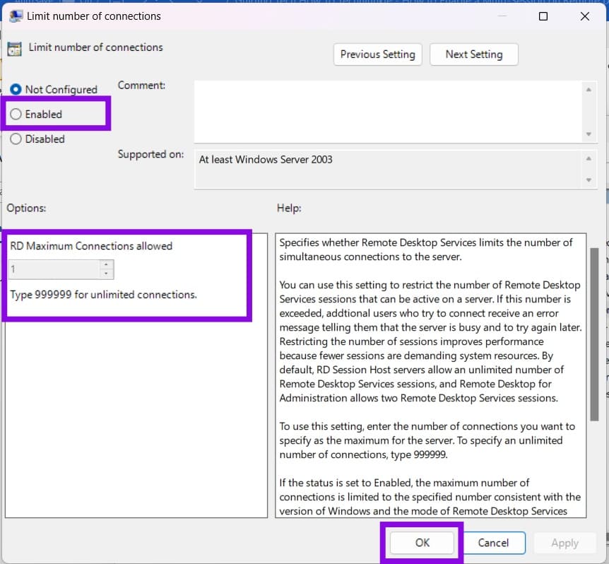 How to Enable a Multi-Session on Remote Desktop 4